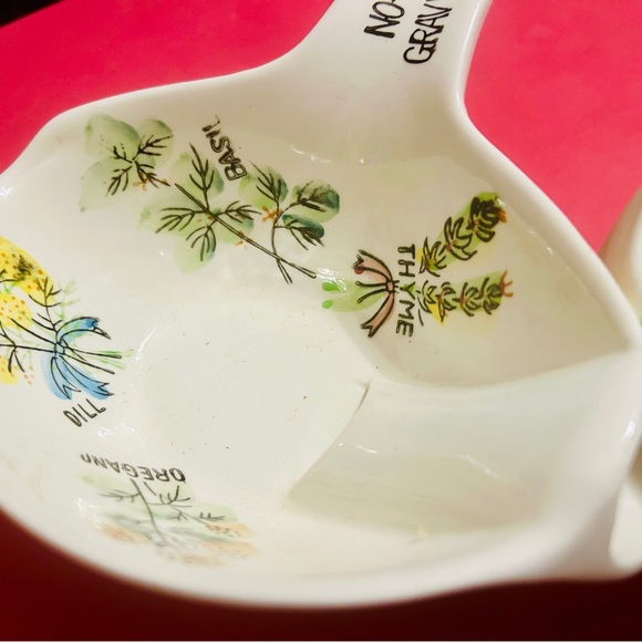 Vintage Ceramic Gravy Ladle & Separator Japan w cute graphics 2 pc Kitchen Kitch - Picture 7 of 10